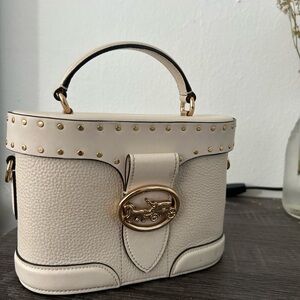 Coach White and Tan Crossbody Bag